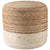 Jaipur Saba Oliana Ombre Stripes White Beige SAA19 Cylinder Pouf