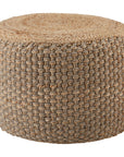 Jaipur Saba Kealani Trellis Textured Gray Beige SAA20 Cylinder Pouf