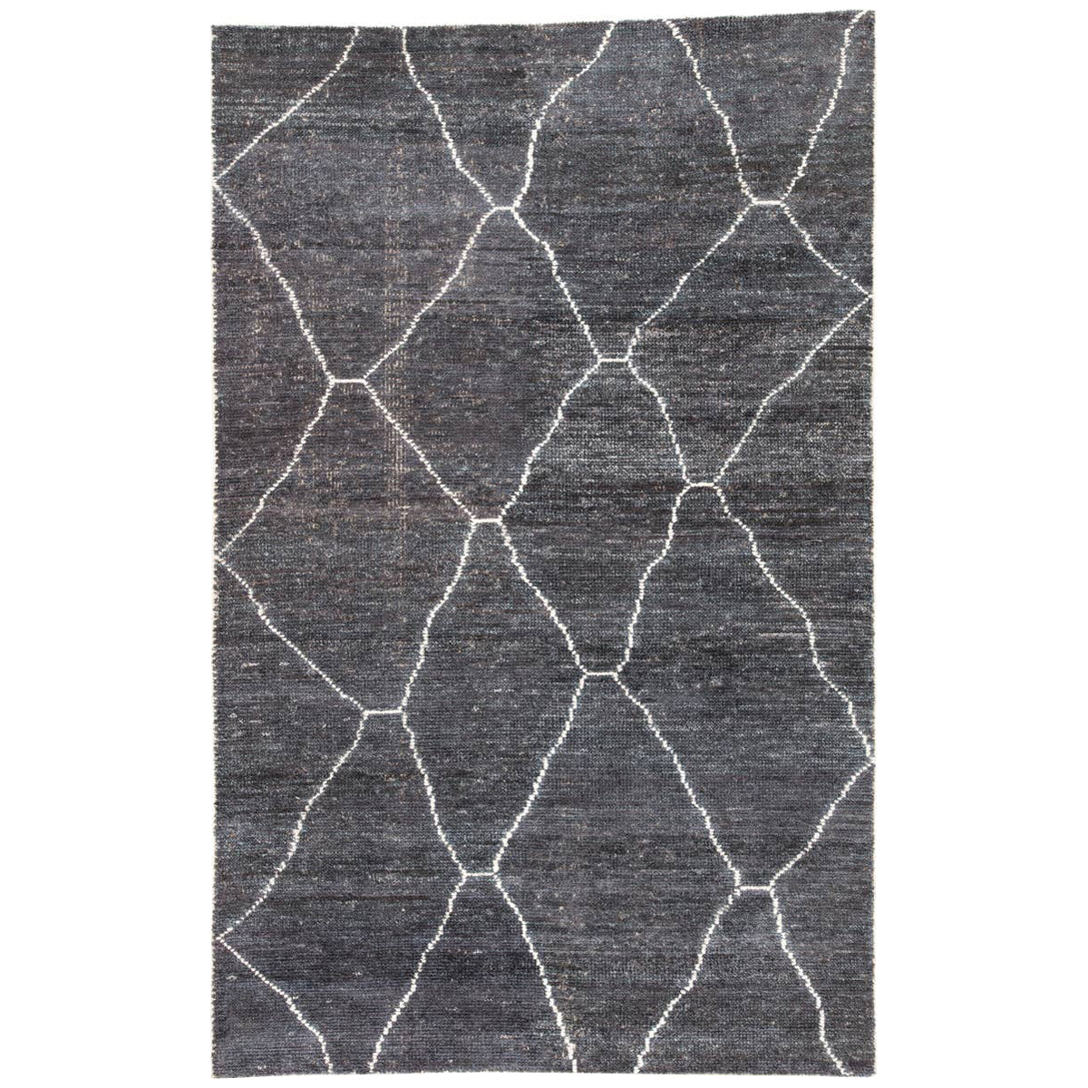 Jaipur Black White Rayon Cotton SAT05 Rug