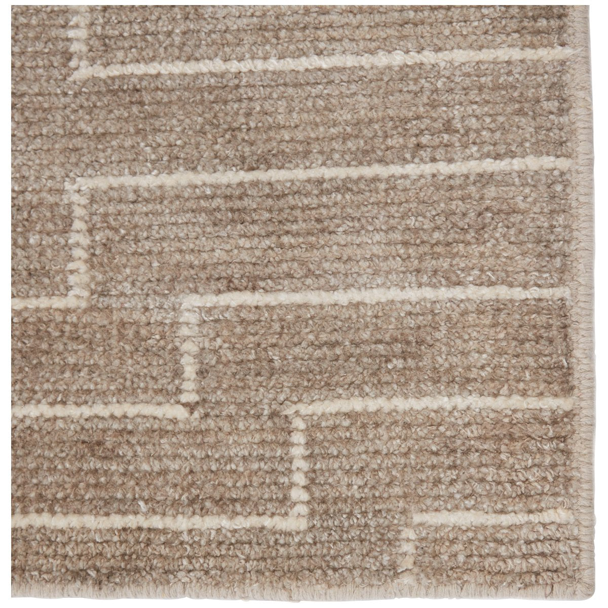 Jaipur Satellite Alloy Stripes Geometric Light Taupe White SAT08 Rug