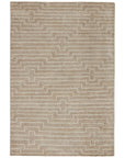 Jaipur Satellite Alloy Stripes Geometric Light Taupe White SAT08 Rug