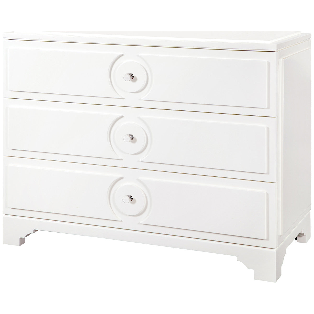 Villa &amp; House Savoy Medium 3-Drawer Chest in White