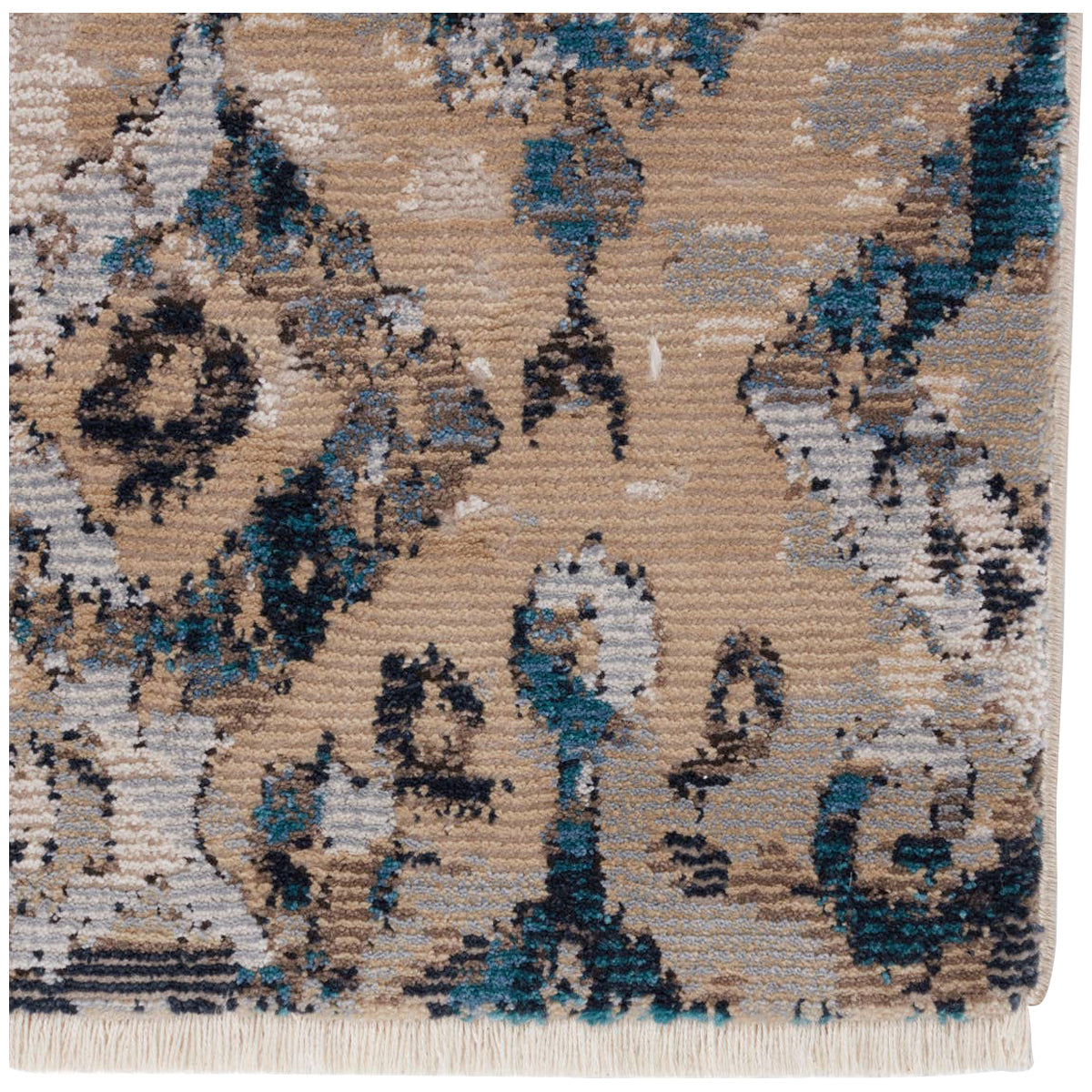 Jaipur Sanaa by Nikki Chu Asani Ikat Blue Tan SBC02 Area Rug