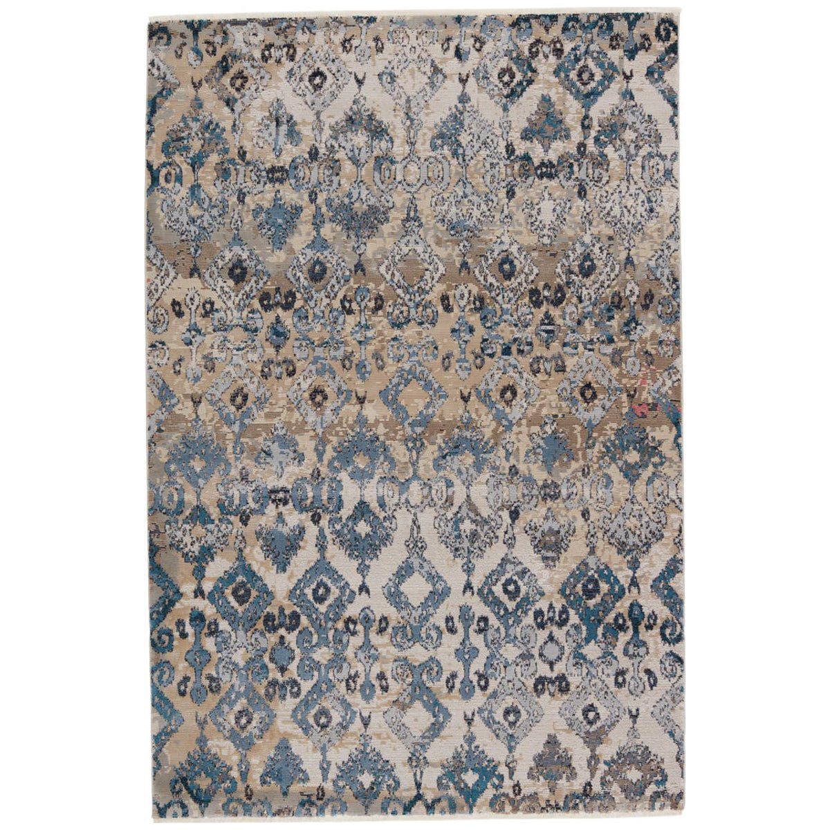 Jaipur Sanaa by Nikki Chu Asani Ikat Blue Tan SBC02 Area Rug