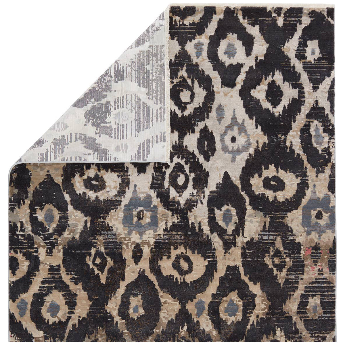 Jaipur Sanaa by Nikki Chu Livio Ikat Black Tan SBC03 Area Rug