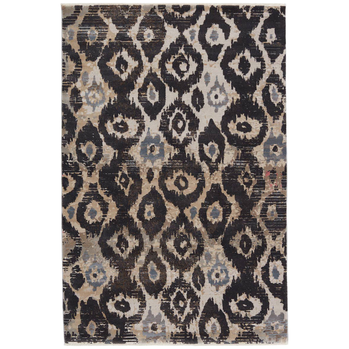 Jaipur Sanaa by Nikki Chu Livio Ikat Black Tan SBC03 Area Rug