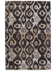 Jaipur Sanaa by Nikki Chu Livio Ikat Black Tan SBC03 Area Rug