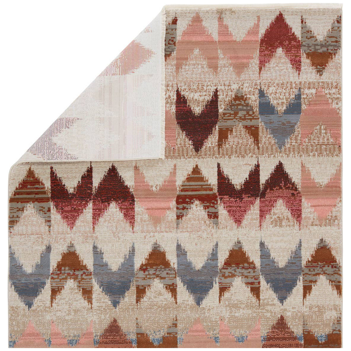 Jaipur Sanaa by Nikki Chu Zevi Chevron Pink Beige SBC05 Area Rug