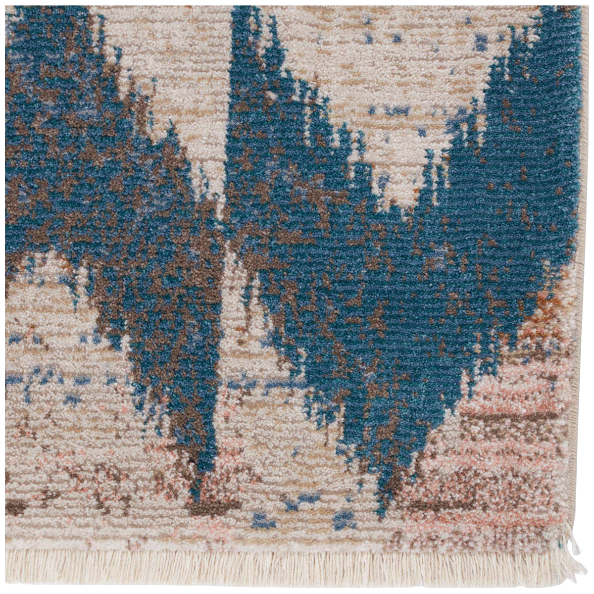 Jaipur Sanaa by Nikki Chu Zevi Chevron Blue Beige SBC06 Area Rug