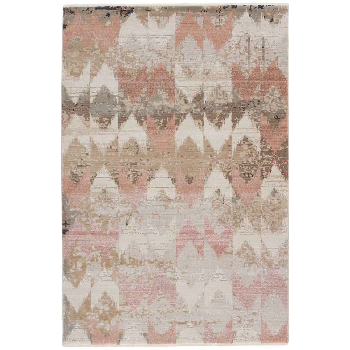 Jaipur Sanaa by Nikki Chu Zevi Chevron Beige Light Pink SBC07 Area Rug