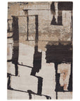 Jaipur Sanaa by Nikki Chu Lehana Abstract Dark Brown Ivory SBC11 Rug