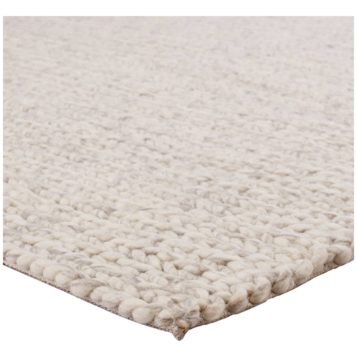 Jaipur Scandinavia Dula Braiden Solid Cream Light Gray SCD06 Area Rug