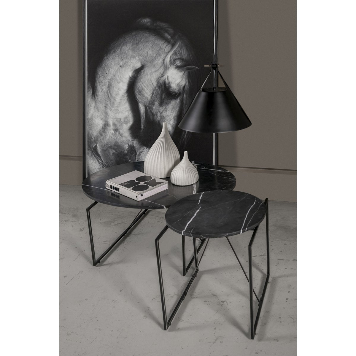 Thomas Bina Georgina Side Table - Black Marble