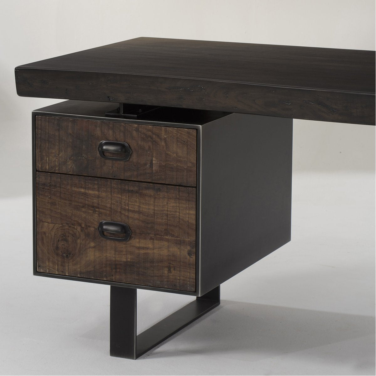 Thomas Bina Charles Single Ped Desk - Live Edge