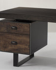 Thomas Bina Charles Single Ped Desk - Live Edge