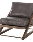 Thomas Bina Teddy Chair - Destroyed Black Leather