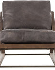 Thomas Bina Teddy Chair - Destroyed Black Leather