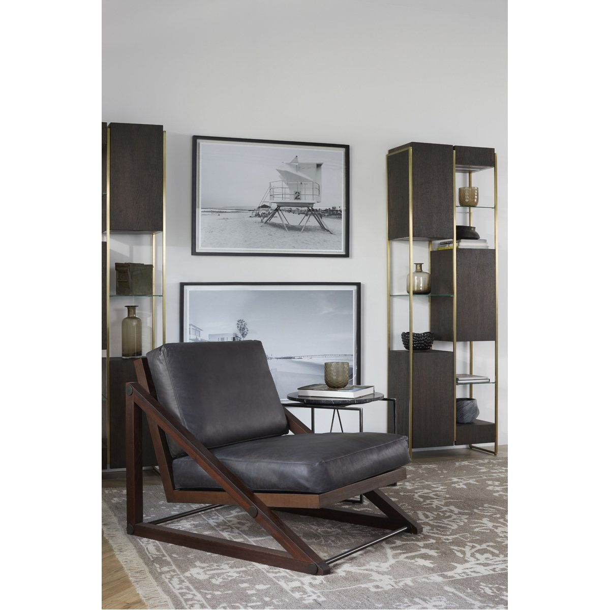 Thomas Bina Teddy Chair - Destroyed Black Leather