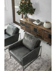 Thomas Bina Vanessa Chair - Destroyed Black Leather