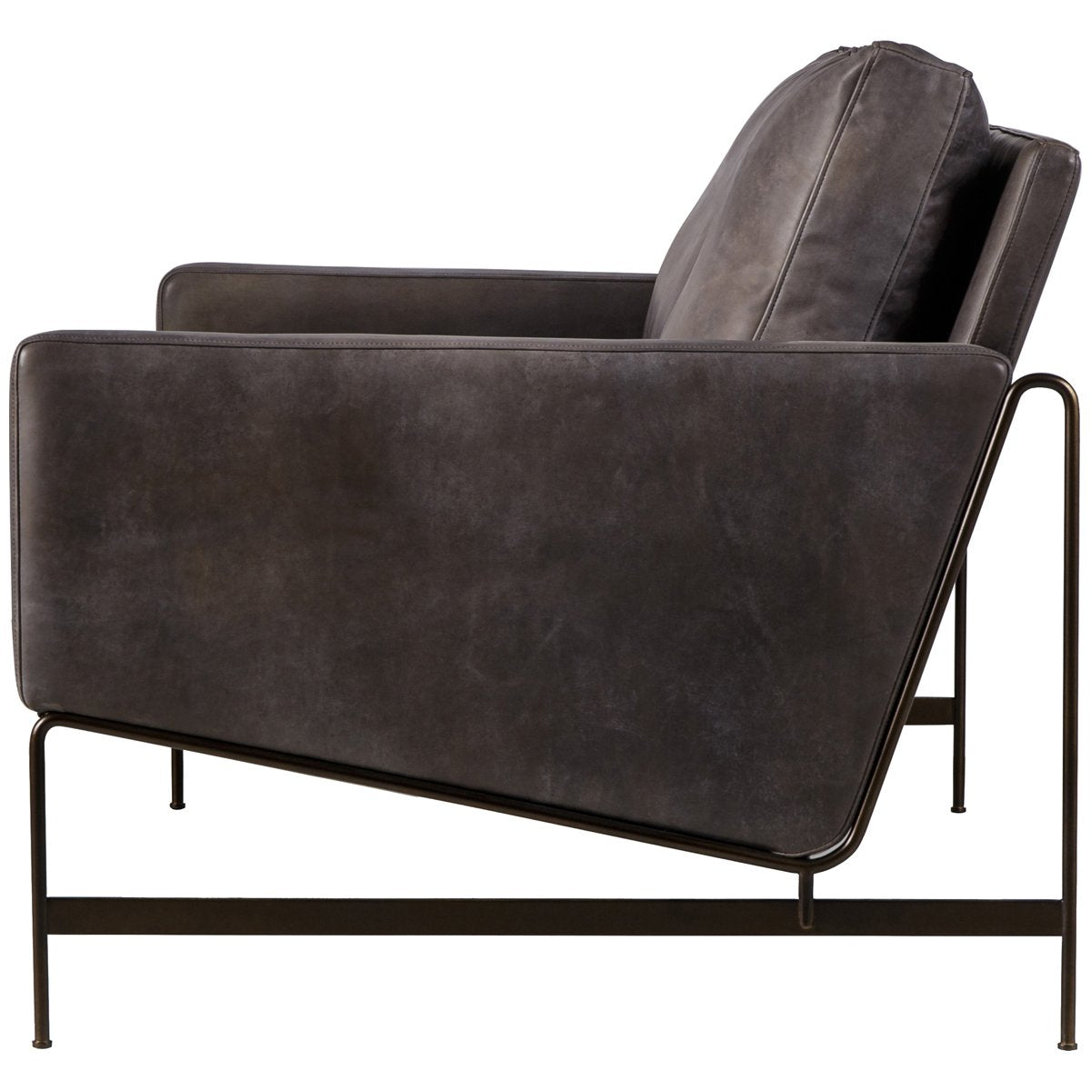 Thomas Bina Vanessa 2-Seater Sofa - Destroyed Black Leather