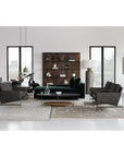 Thomas Bina Vanessa 2-Seater Sofa - Destroyed Black Leather