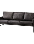 Thomas Bina Vanessa 3-Seater Sofa - Destroyed Black Leather