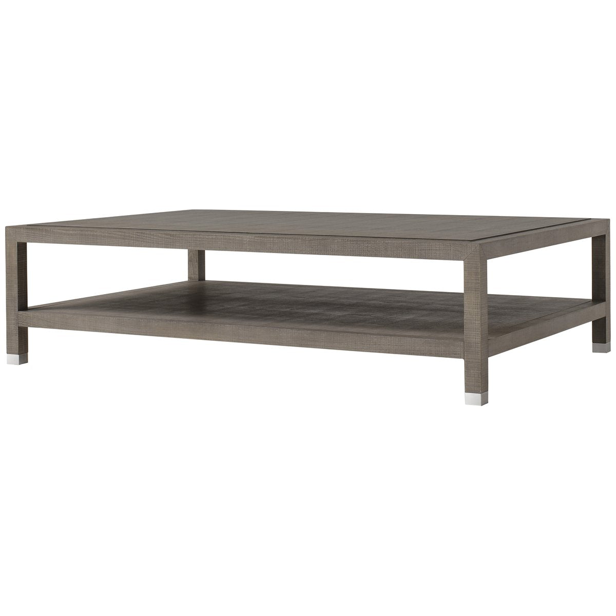 Sonder Living Raffles Grand Coffee Table - Grey and Pewter