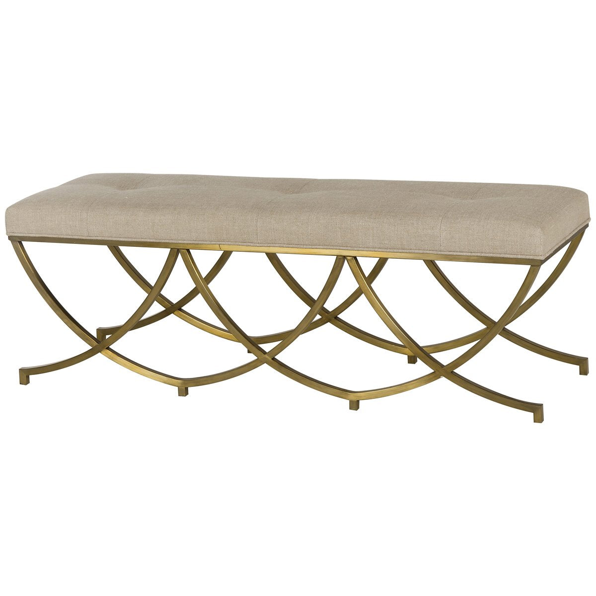 Sonder Living Olivia Bench - Textured Linen