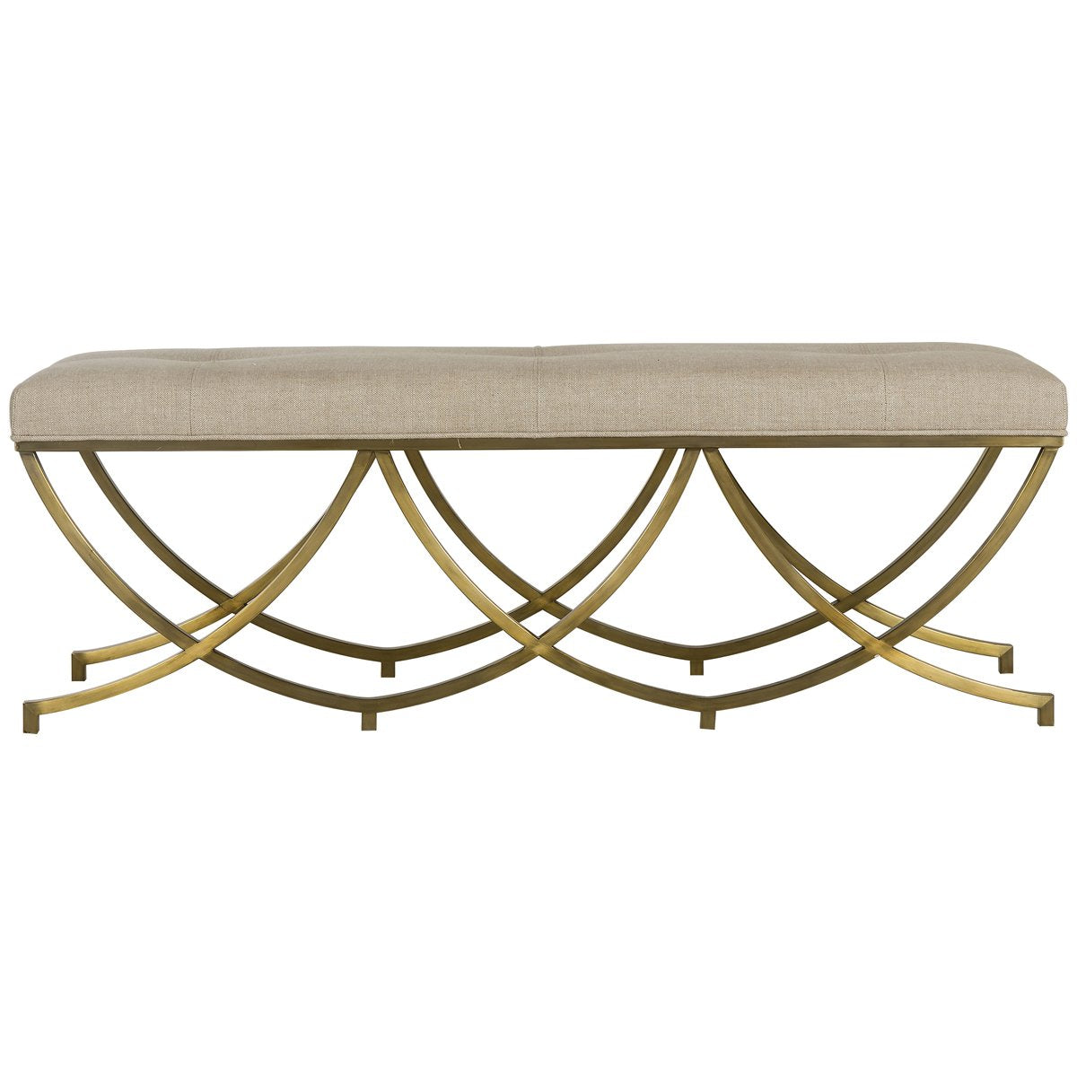 Sonder Living Olivia Bench - Textured Linen