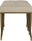 Sonder Living Olivia Bench - Textured Linen