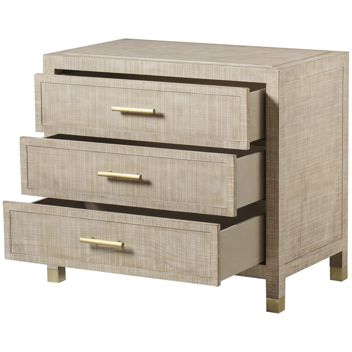 Sonder Living Raffles 3-Drawer Nightstand - Natural