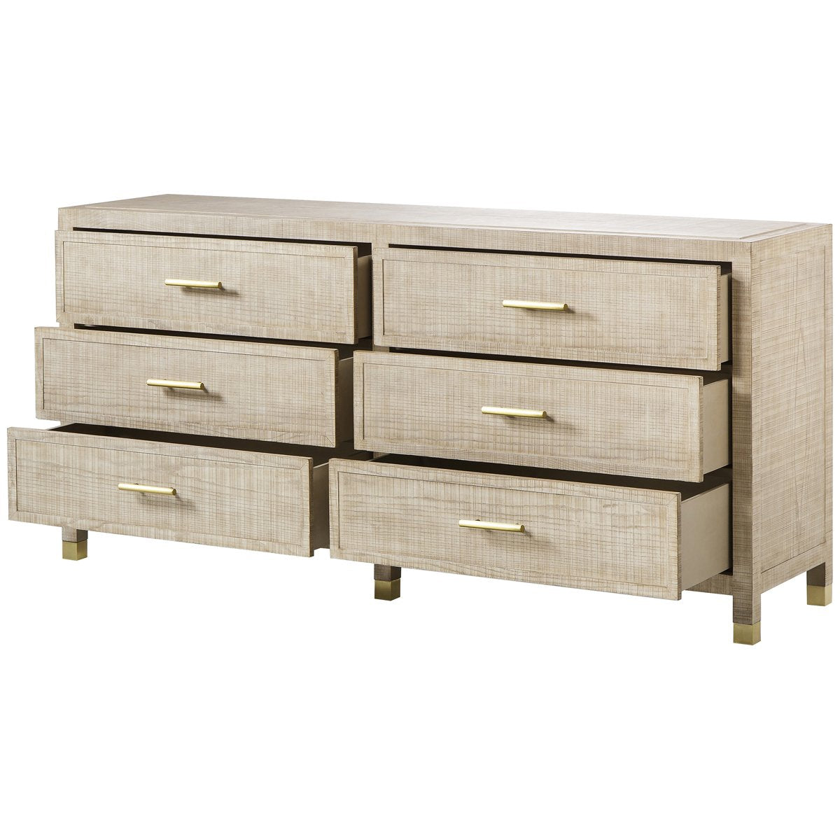 Sonder Living Raffles 6-Drawer Dresser - Natural