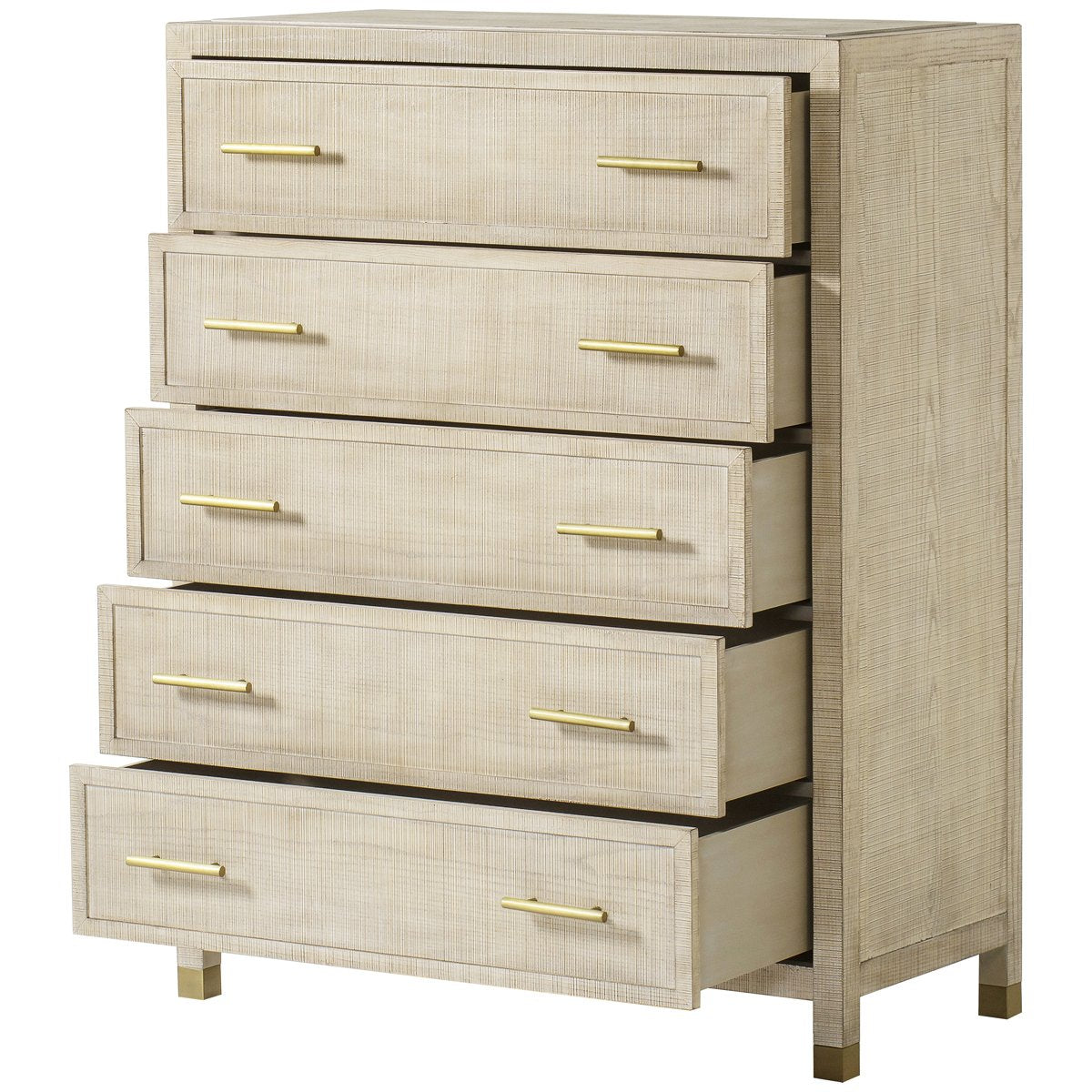 Sonder Living Raffles 5-Drawer Chest - Natural