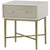 Sonder Living Alice 1-Drawer Nightstand - Emboss Faux Shagreen, Ivory