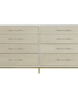 Sonder Living Alice 8-Drawer Dresser - Emboss Faux Shagreen, Ivory