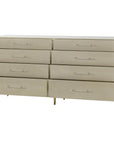 Sonder Living Alice 8-Drawer Dresser - Emboss Faux Shagreen, Ivory