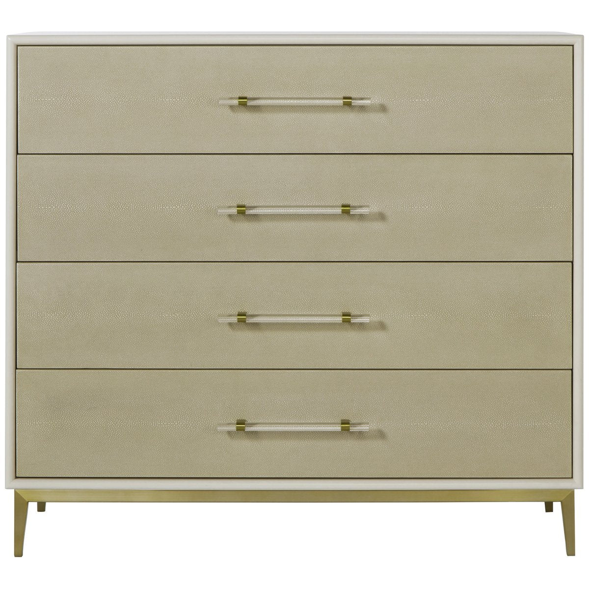 Sonder Living Alice 4-Drawer Chest - Emboss Faux Shagreen