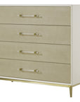 Sonder Living Alice 4-Drawer Chest - Emboss Faux Shagreen