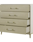 Sonder Living Alice 4-Drawer Chest - Emboss Faux Shagreen