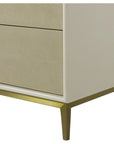 Sonder Living Alice 4-Drawer Chest - Emboss Faux Shagreen