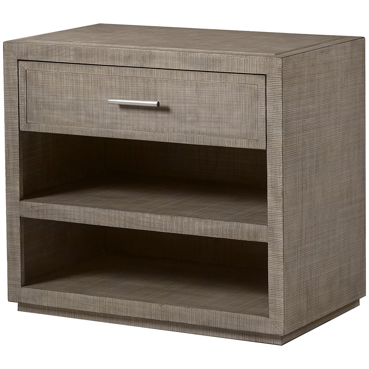 Sonder Living Raffles 1-Drawer Nightstand - Grey and Pewter