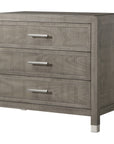 Sonder Living Raffles 3-Drawer Nightstand - Grey and Pewter