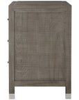 Sonder Living Raffles 3-Drawer Nightstand - Grey and Pewter