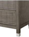 Sonder Living Raffles 3-Drawer Nightstand - Grey and Pewter