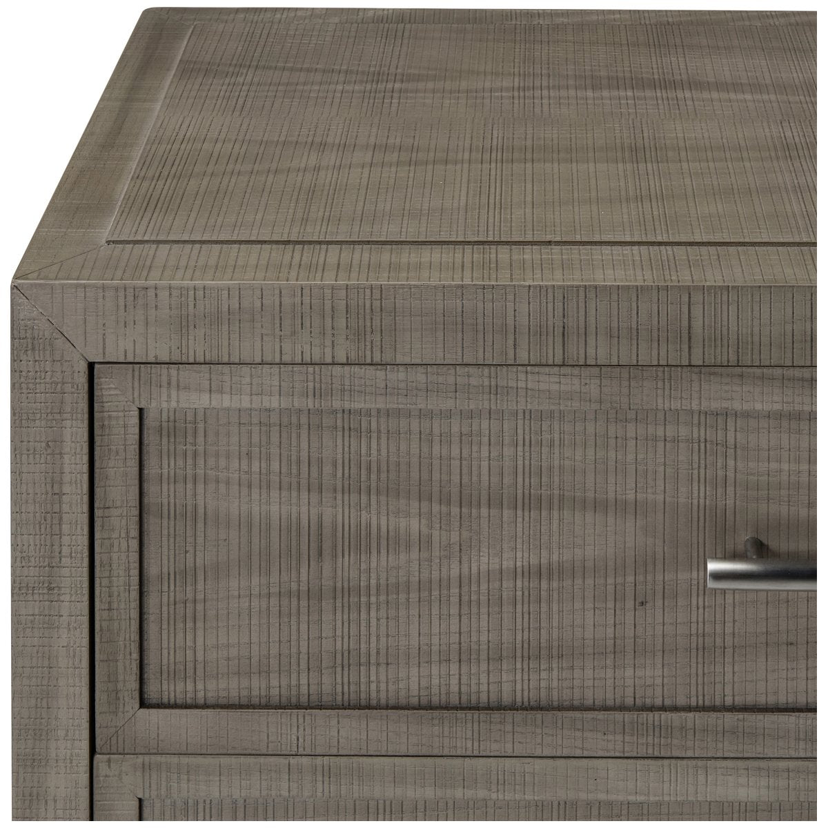 Sonder Living Raffles 3-Drawer Nightstand - Grey and Pewter