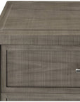 Sonder Living Raffles 3-Drawer Nightstand - Grey and Pewter