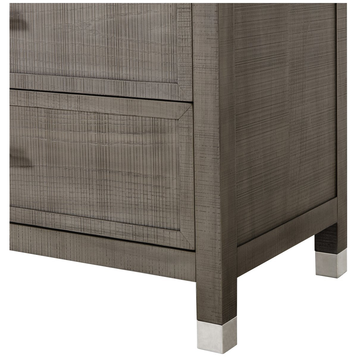 Sonder Living Raffles 6-Drawer Dresser - Grey and Pewter