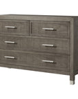 Sonder Living Raffles 4-Drawer Chest - Grey and Pewter