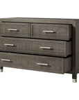 Sonder Living Raffles 4-Drawer Chest - Grey and Pewter