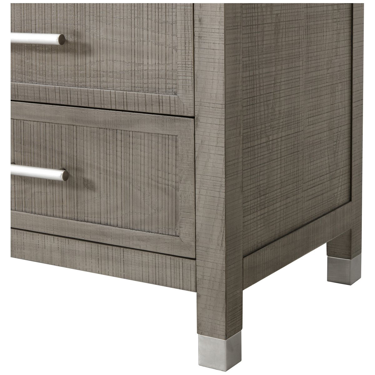 Sonder Living Raffles 4-Drawer Chest - Grey and Pewter